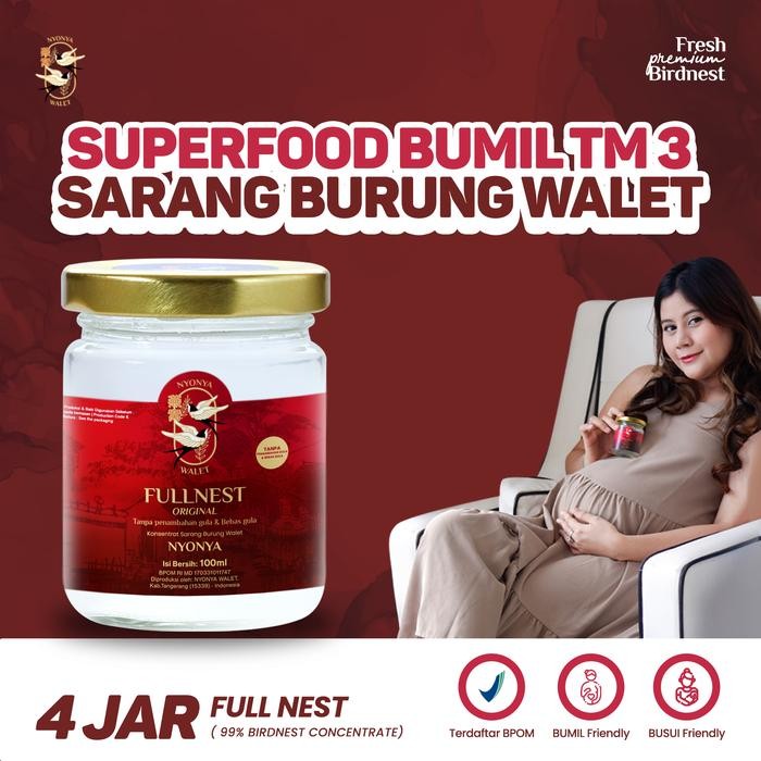 

8SXE Bird Nest Sarang Burung Walet Asli 100% Nyonya Walet (99%) - Paket 4