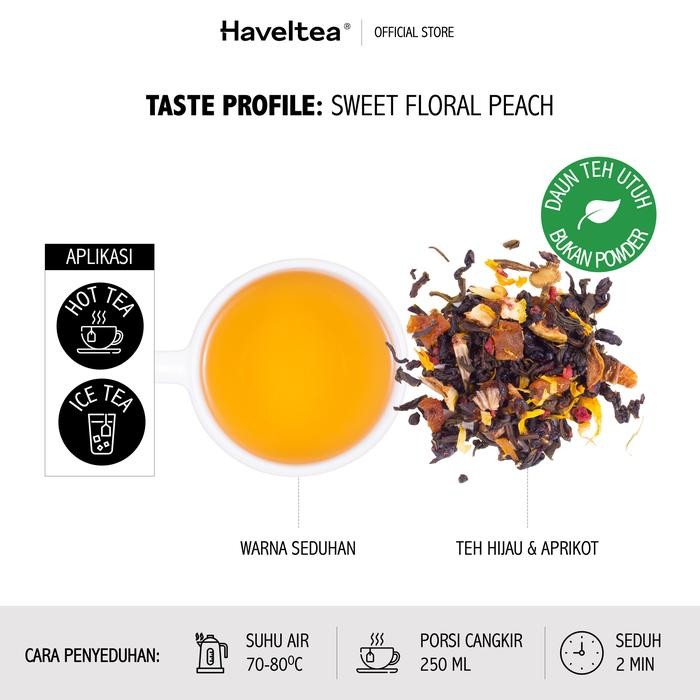 

8SXE Nalesha Peach Big Tin Haveltea Green Tea Peach Fruit Tea