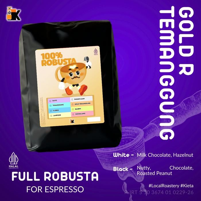 

8SXE Kopi Gold Robusta Temanggung 1Kg