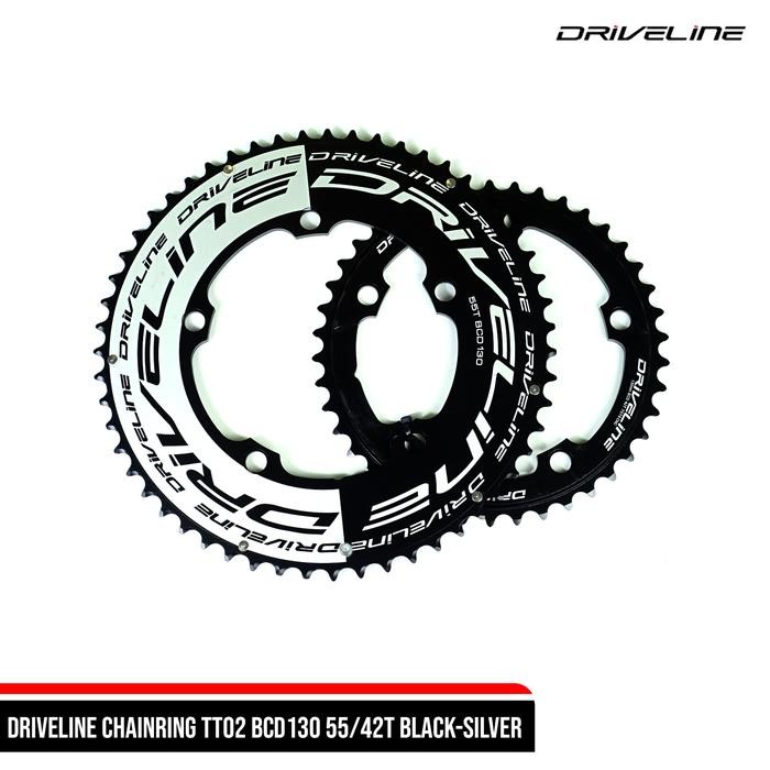 Limited Driveline Chainring Tt02 Bcd130 55/42T Black-Silver