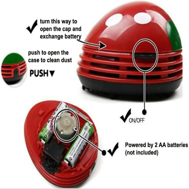 IMPORT LADYBUG VACUUM CLEANER - MINI VACUUM CLEANER PORTABLE CORNER DESK VACUUM CLEANER MINI CUTE