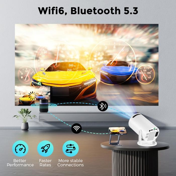 Isinbox 2+16G Hy300 Pro Portable Mini Smart Projector 260Ansi Android 13 Proyektor Mini Bioskop