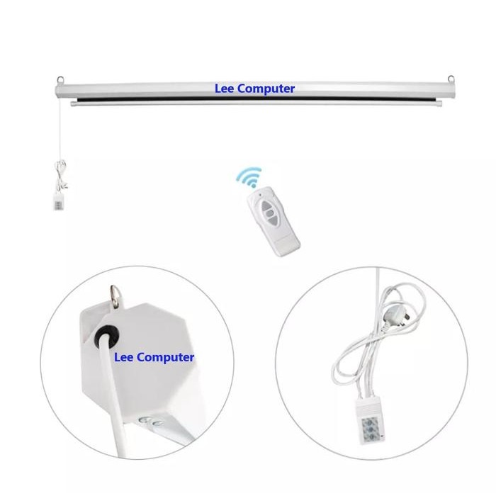 Screen Projector Motorized 120" - Layar Proyektor Remot 120" New