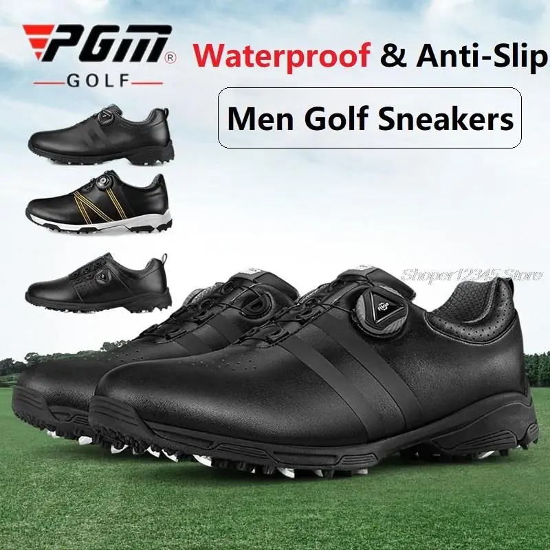 Pgm Training Golf Shoes Men'S Waterproof Golf Shoes Male Rotating