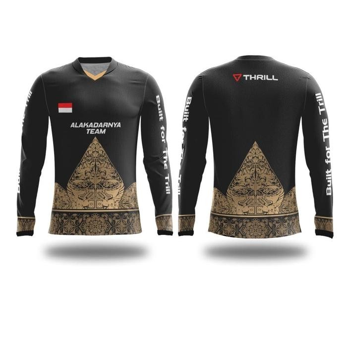 Kaos Jersey Sepeda Batik Jawa Custom