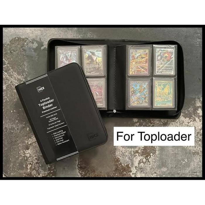 

HICE Toploader Binder 2x2 4 Pocket 14 Pages for Pokemon Magic TCG