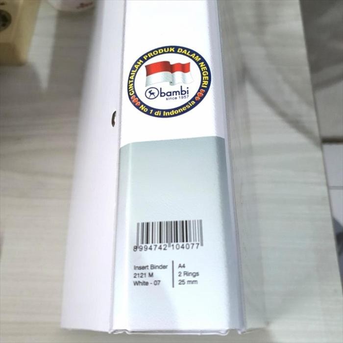 

Bambi 2121 M Insert Binder A4 2 ring 25 mm White ORIGINAL