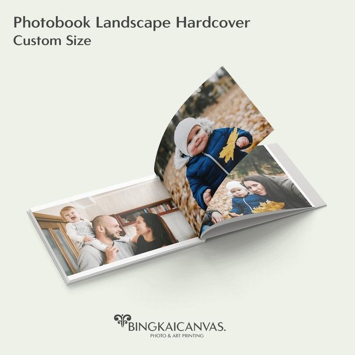 Photobook Album Foto Custom 40 Halaman Hardcover Landscape