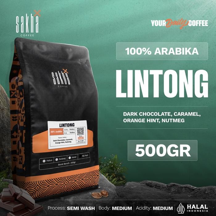 

Terlaris - Biji Kopi Bubuk Arabika Lintong Mandheling Mandailing Coffee Bean 500G