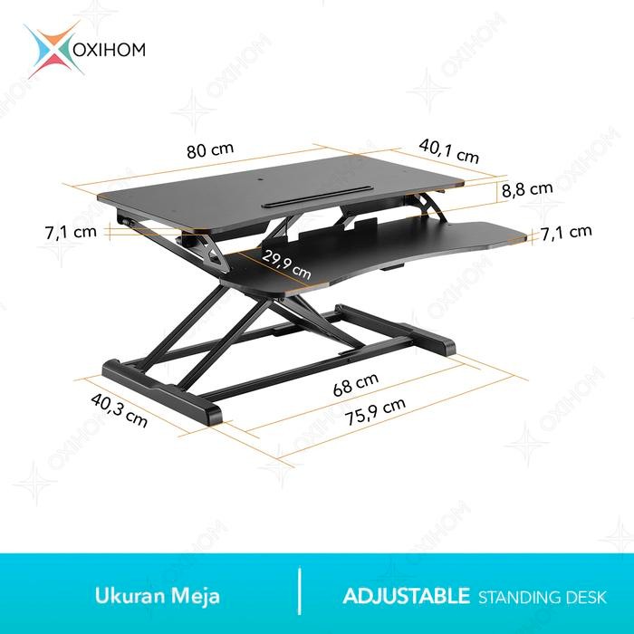 

Meja Komputer Kerja Kantor Naik Turun Pegas OXIMUS ZT8040 8040