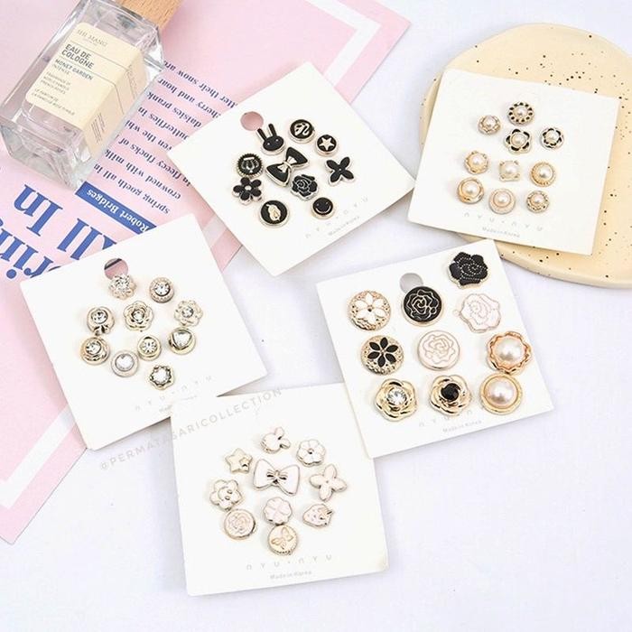 (Expert) 10 Pcs Bros Pin Dagu Klip Kecil Wanita Button Kerudung Baju Jilbab