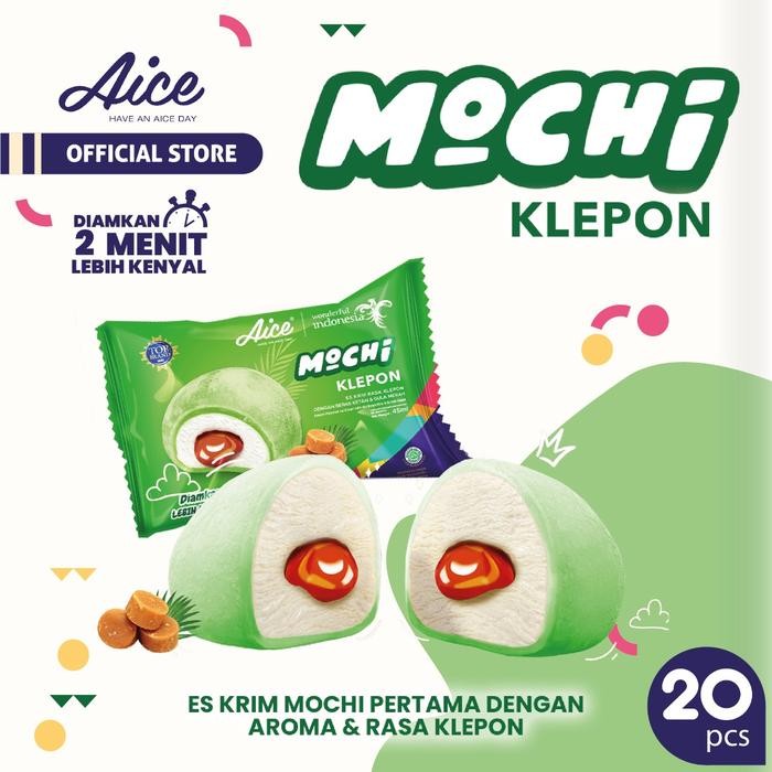 

OR6T Paket Aice Ice Cream Mochi Klepon Es Krim (Isi 20 Pcs)