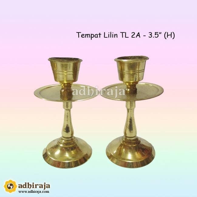 PREMIUM Tempat Lilin sembahyang kuningan (candle holder) TL 2A 3.5inc