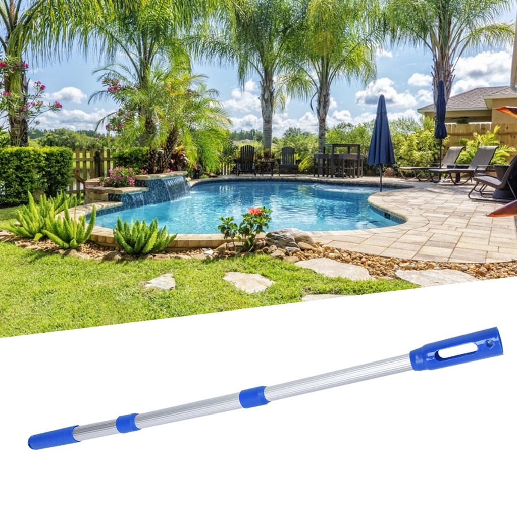 rangerssa Swimming Pool Telescopic Rod Cleaning Accessories for Pool Skimming Net Rake Brush