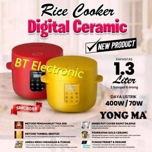 Com Yong Ma Smc-8055 / Yongma Smc8055 Rice Cooker Digital 3In1 1.3 Liter 400W