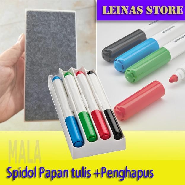 

Spidol Papan Tulis Isi 4 Aneka Warna Dengan / Tanpa Penghapus