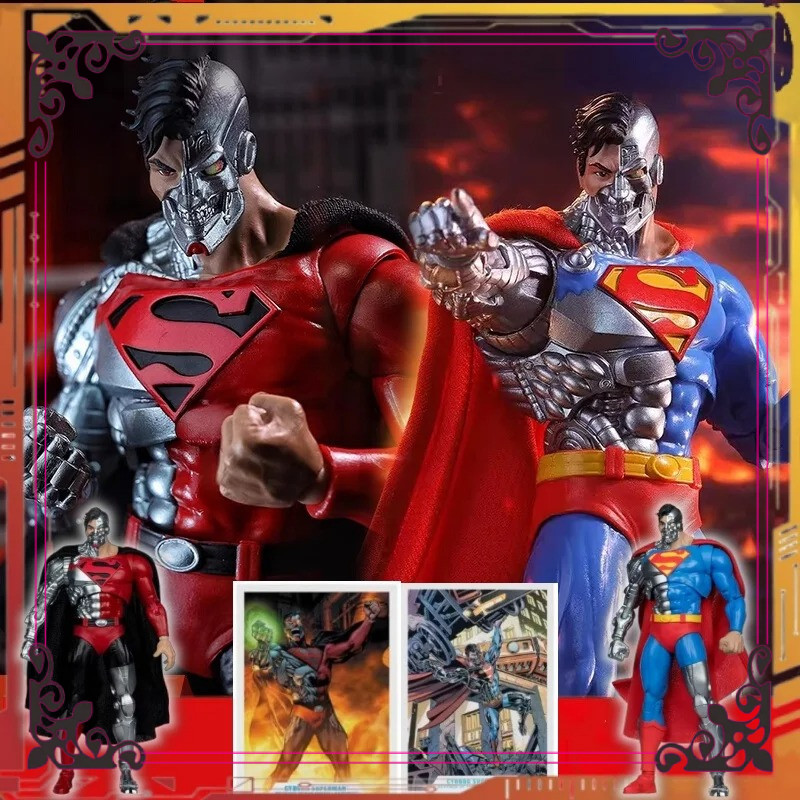 7-inch DC Superman Anime Figure CYBORG Superman Actionable Figure Mechanical Superman Green Lantern