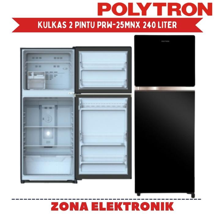 Polytron Kulkas 2 Pintu 240 Liter Prw-25Mnx / Prw25Mnx / Prw 25Mnx