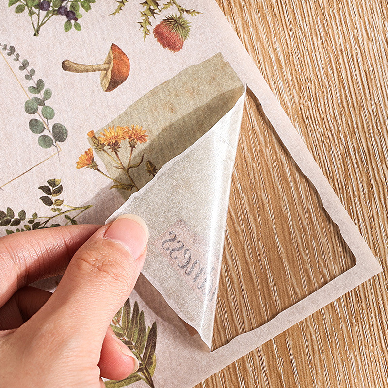 

4 styles 40 sheets/book retro creative sticker book washi paper cut film handbook DIY