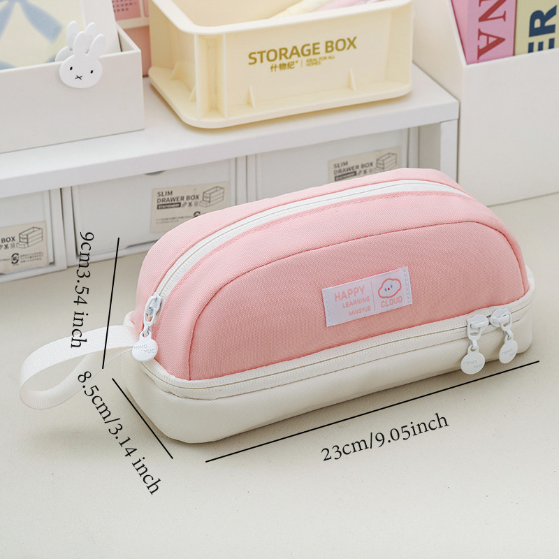 

3Style Large Capacity Stationery Bag New Double Layer Student Stationery Box Pencil Pouch Student