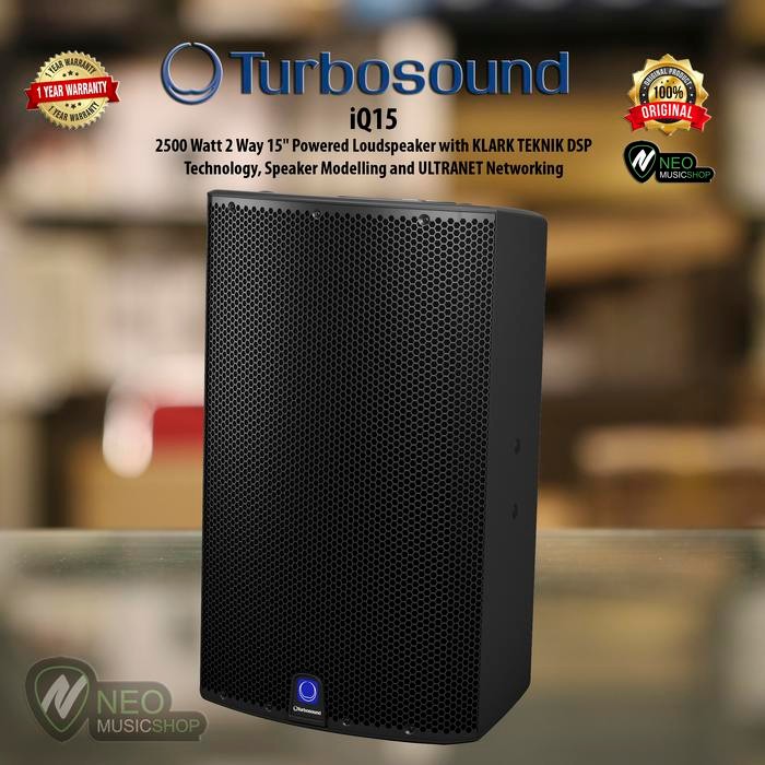Turbosound iQ15 2500 W 2 Way 15" Powered Loudspeaker w DSP Technology