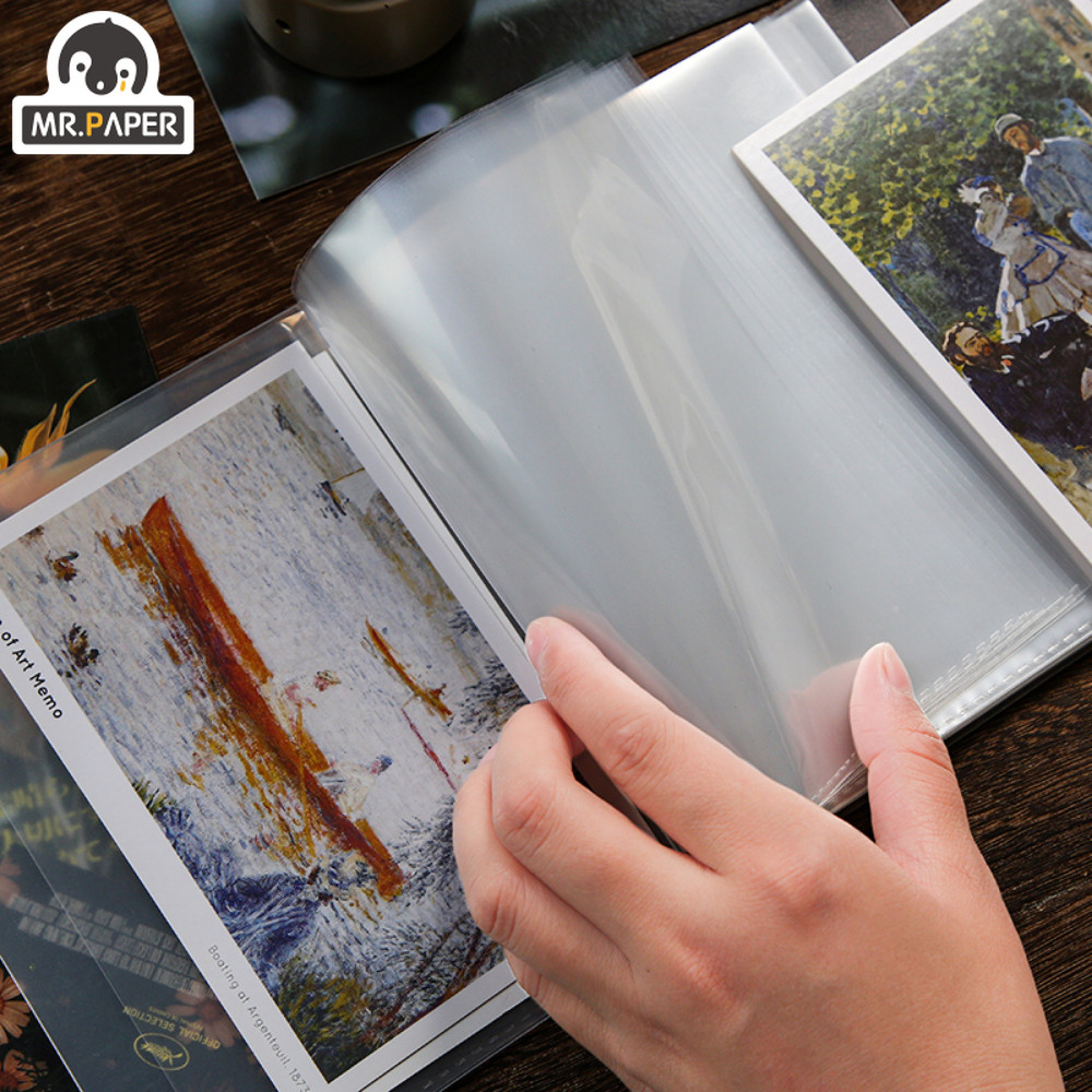 

Single Style A6 40 pages/book Transparent Fresh Folders Simple Generous Hand Account