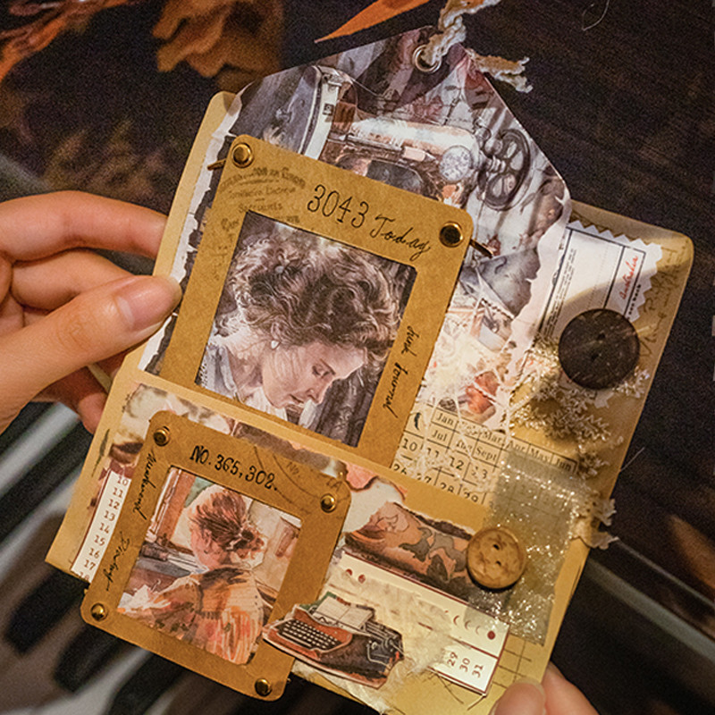 

90pcs Weekend diary series vintage material paper handbook collage background decoration