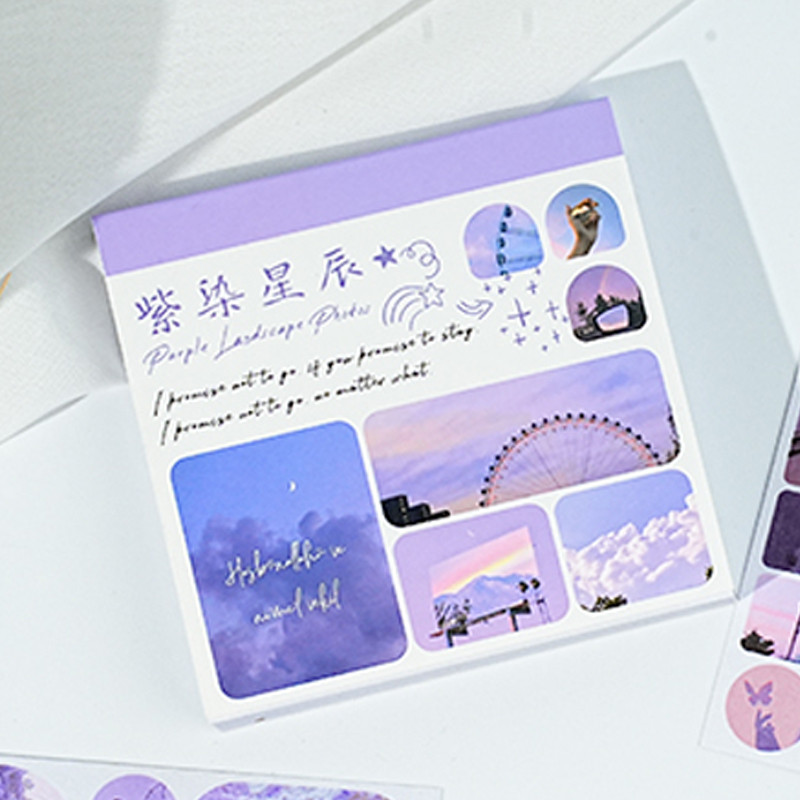 

40pcs/bag Crossroads Wind Series Landscape Theme Sticker Book Handbook Material Decoration