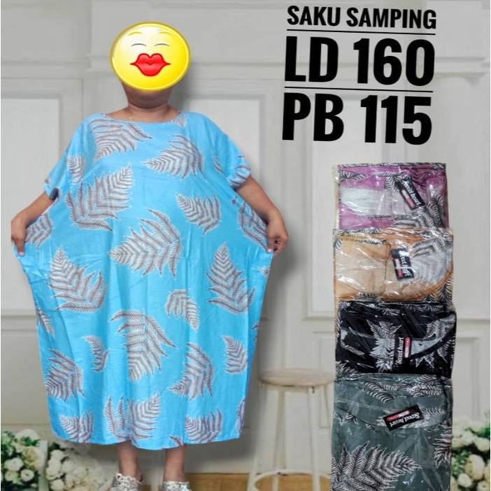 GR11 Daster Jumbo Lengan Pendek Payung Ld 150 - 160 Baju Tidur Wanita Murah