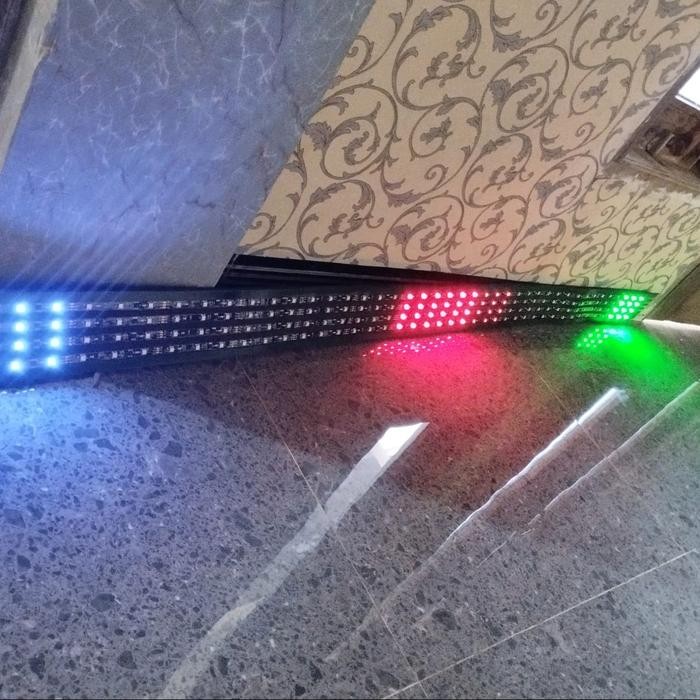 STROBO METEOR untuk KACA DEPAN mobil dan truk non text 4 baris