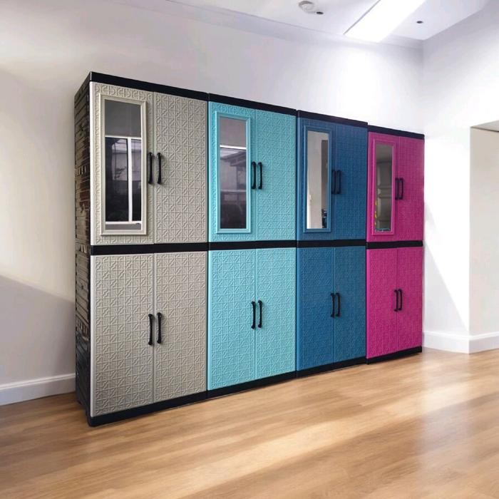 Lemari Venus Kaca (Gantung) Elco - LEMARI PLASTIK GANTUNG Kaca Furniture lemari ruang tamu lemari