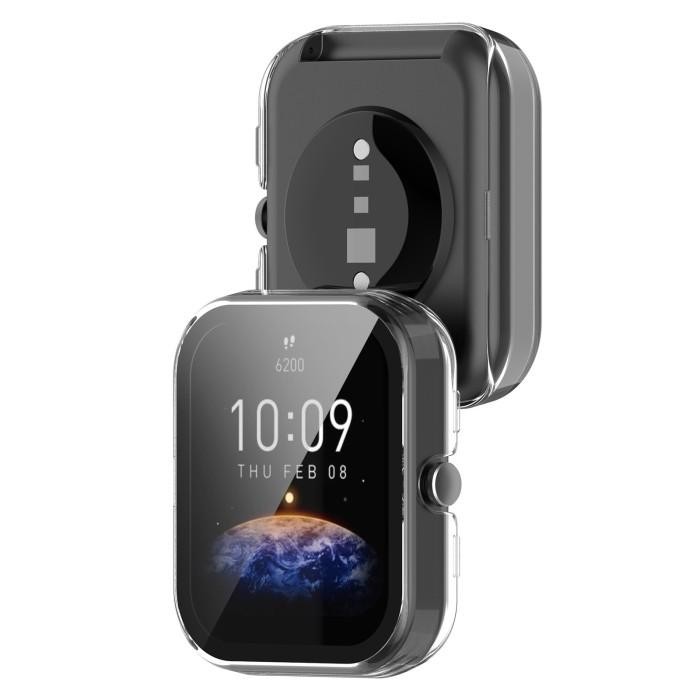 (Allthebest) Hard Case For AMAZFIT BIP 3 AMAZFIT BIP 3 PRO Case With Tempered Glass