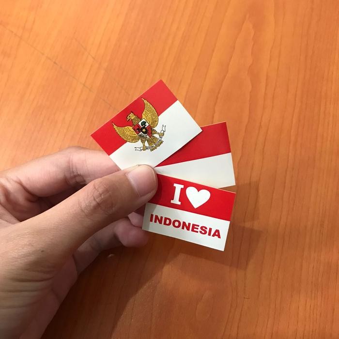 

(Allthebest) Stiker Pipi HUT RI Bendera Merah Putih isi 30 / Sticker pipi 17 agustus Hut RI Bendera