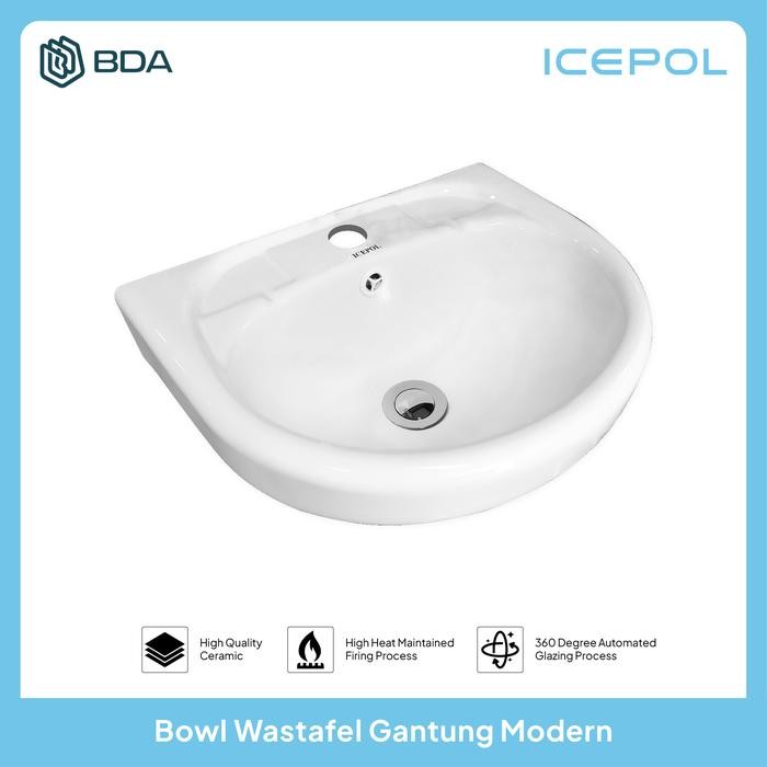 Toto - Icepol Wastafel Cuci Tangan Wastafel Kamar Mandi Wastafel Gantung Ic 160