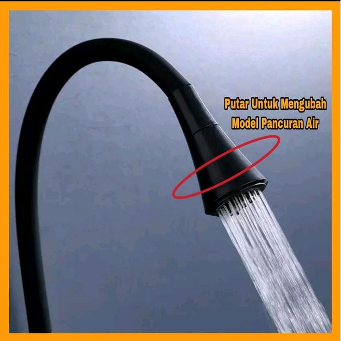 Toto - Kran Sink Cuci Piring Angsa Fleksibel Tembok Dapur Stainless Steel Sus 304