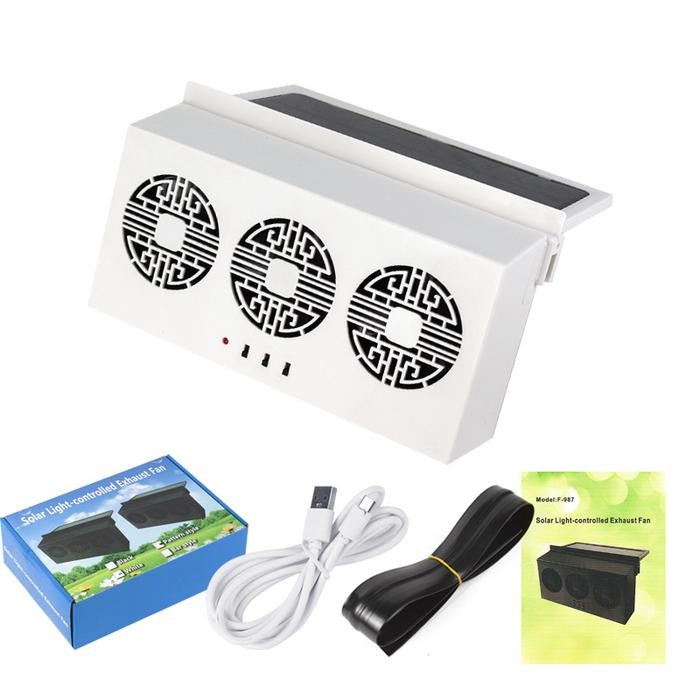 Kipas Angin Mobil Surya Auto Ventilation Car Cooler Solar Powered Exhaust Fan