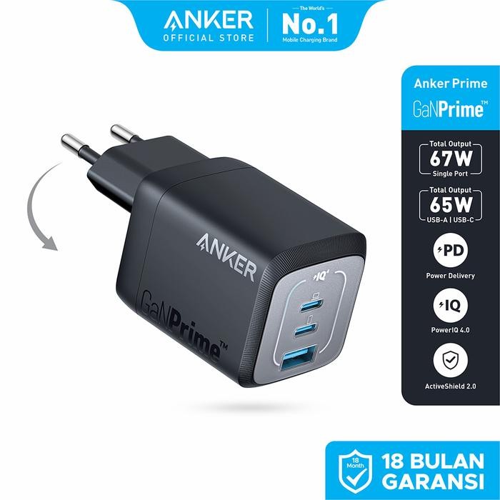 3TC0 Wall Charger Anker Ganprime 67W - A2669