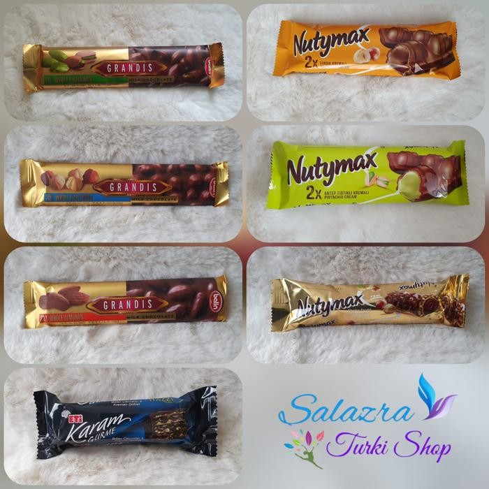 

4ZMI Cemilan Coklat Turki Grandis Coklat Nutymax Coklat Eti Karam