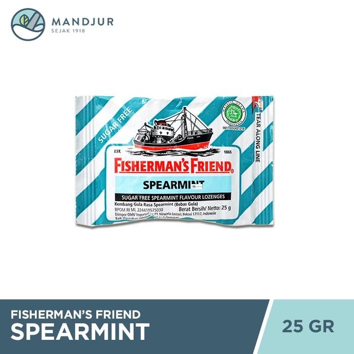 

4ZMI Fisherman'S Friend Spearmint Sugar Free - Permen Pelega Tenggorokan
