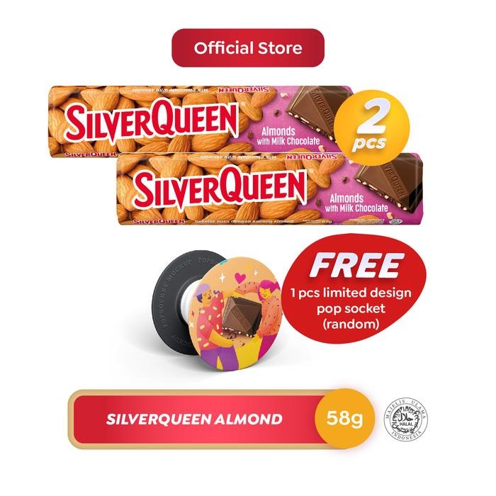 

4ZMI Silverqueen Almond 58 G 2 Pcs - Free Pop Socket