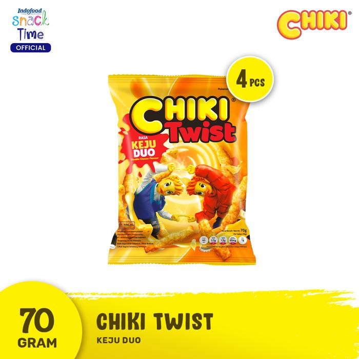 

ND2L Chiki Twist Keju Duo (Double Cheese) 70Gr - 4 Pcs