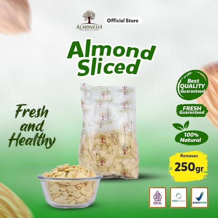 

IOI2 Almond Sliced - Almonesia 250 Gr