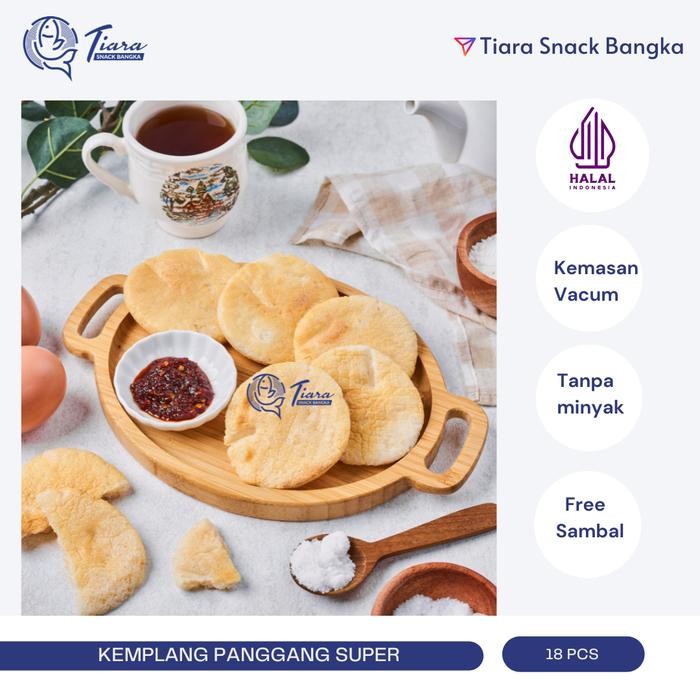

IOI2 Krupuk Ikan Tenggiri Kerupuk Kemplang Panggang/Bakar Asli Bangka Tiara Snack Bangka