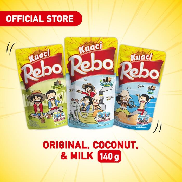 

IOI2 Rebo Kuaci Bundling 3 Pcs 140 Gram - Rasa Coconut, Original & Milk