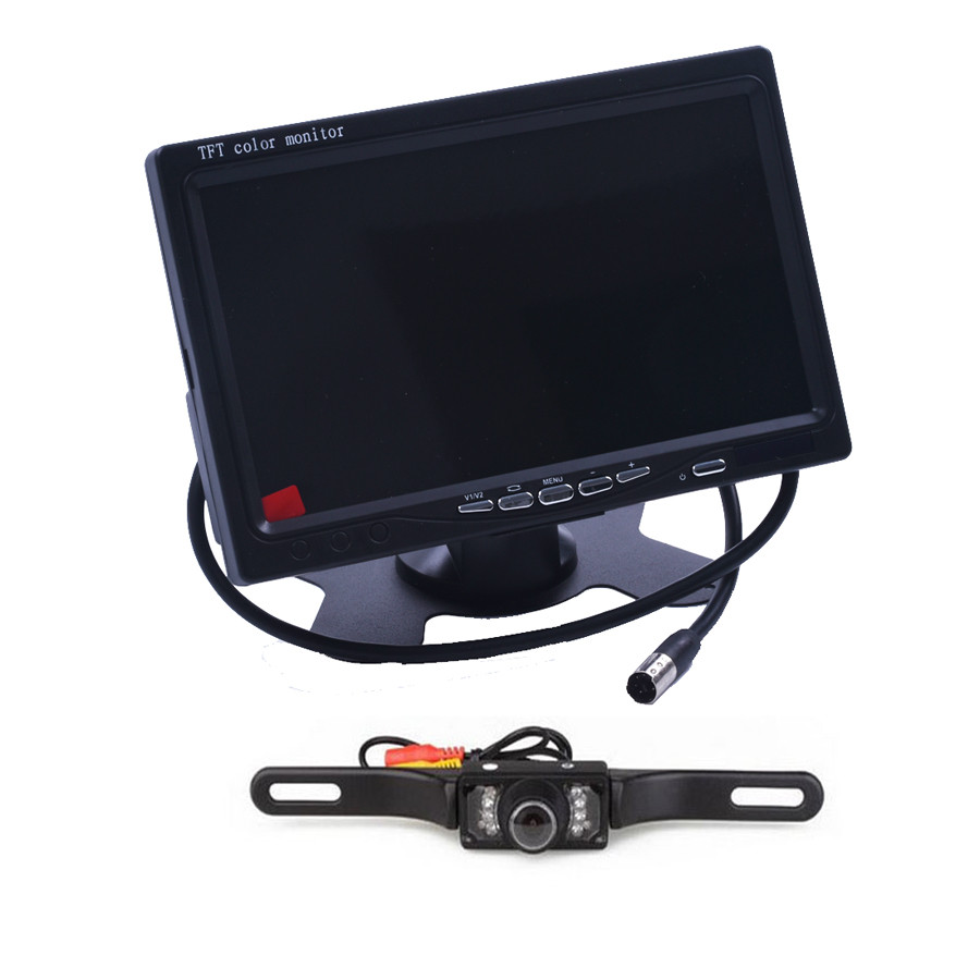 7 Inch Color TFT LCD DC 12V Car Monitor Rear View Headrest Display