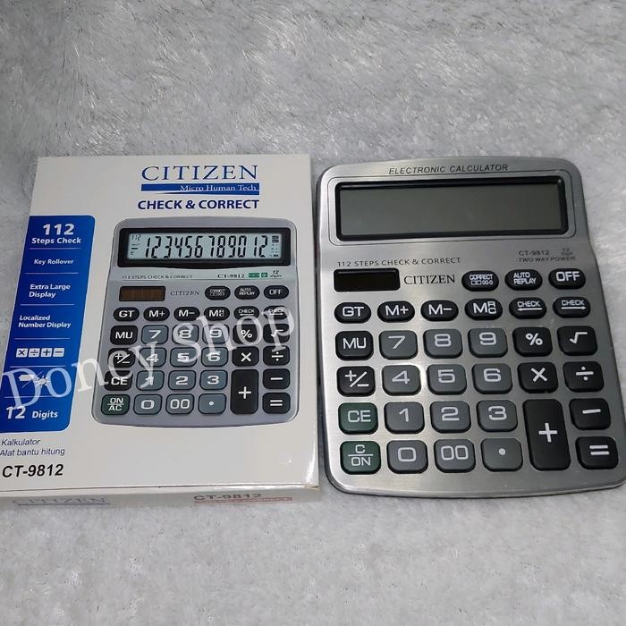

KALKULATOR CITIZEN CT 9812 12 DIGIT / CALCULATOR CITIZEN CT-9812 12 DIGIT