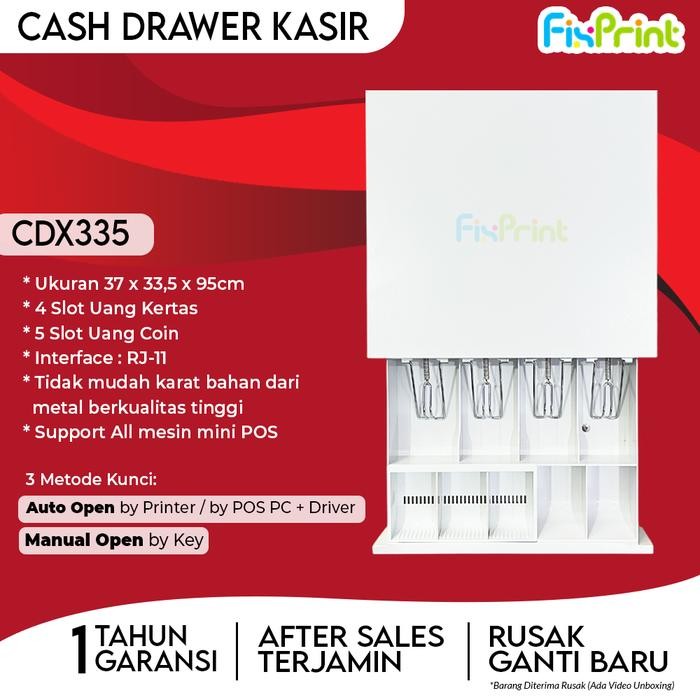 

CASH DRAWER LACI KASIR IWARE CD408 / UL400 LACI PENYIMPANAN UANG KERTAS & KOIN XANTRI KASIR CD-X405