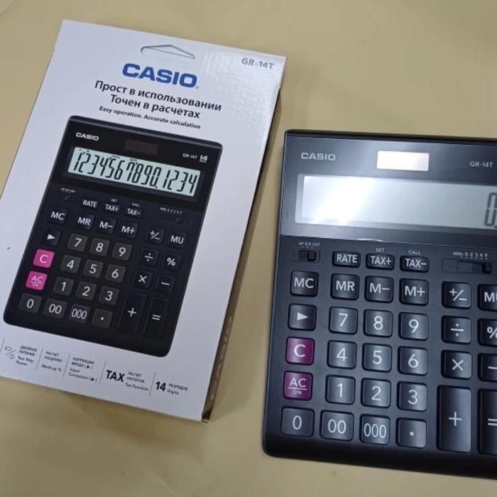 

CALCULATOR CASIO GR-14T 14DIGIT / DESKTOP KALKULATOR BIG DISPLAY NEW MODEL