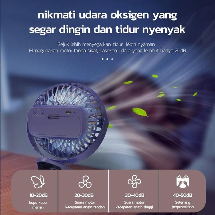 Cosmoos National - Kipas Mini Clip Mini Fan Rotating Kipas Angin Meja Mini Jepit