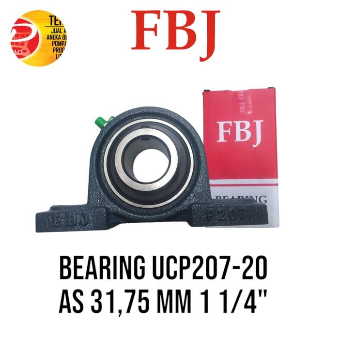 FBJ Bearing Pillow Block UCP207-20 - Bearing Gunung UCP 207-20 Bearing UC P207-20 AS 31,75MM As 1